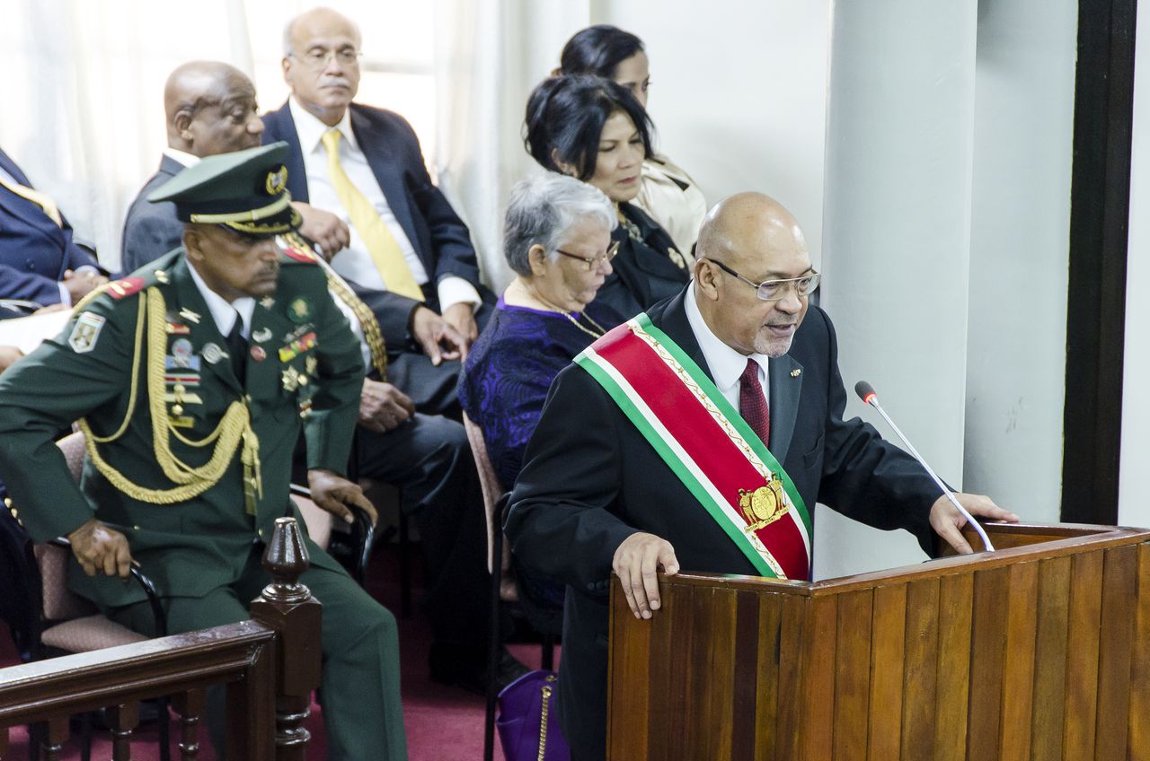 President Desi Bouterse opent het parlementaire jaar van Suriname.