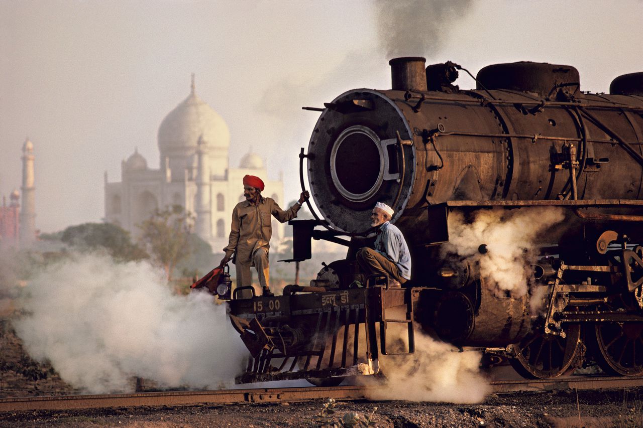 Taj en trein, Agra, India, 1983