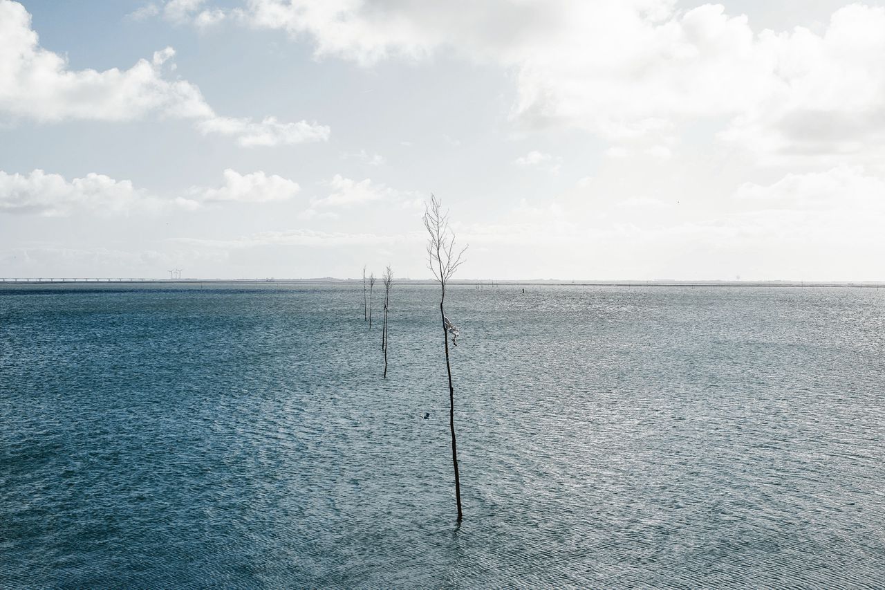 Wouter van Vooren fotografeerde één dag lang de zee ter hoogte van de Deltawerken in Zeeland.