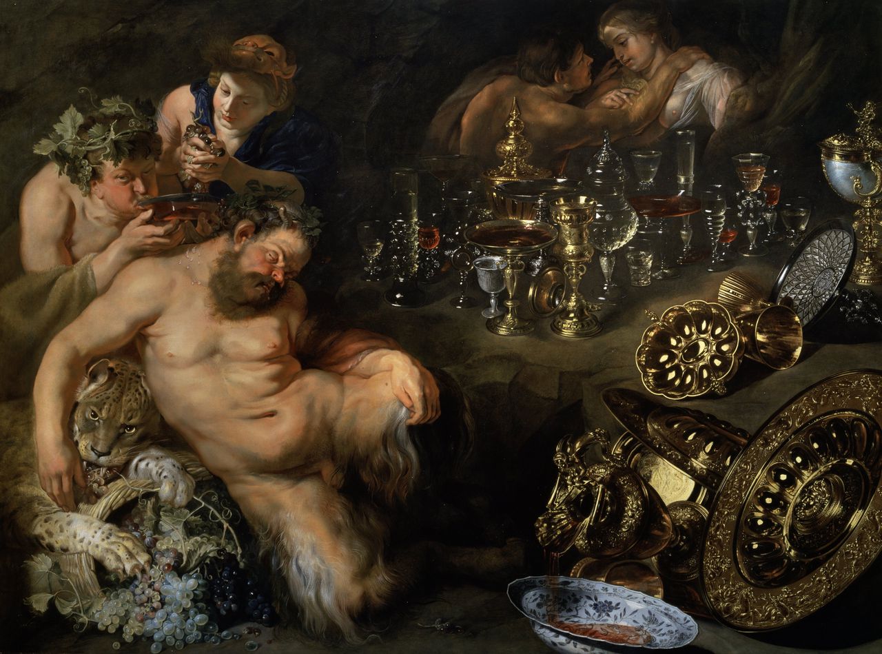Peter Paul Rubens, ‘Bacchanaal met de dronken Silenus’, ca. 1611-1615. Olieverf op doek.