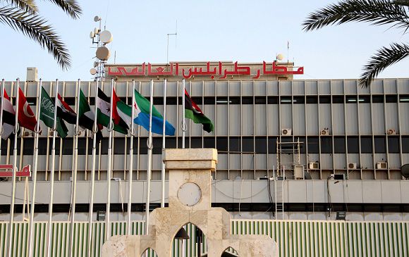 Caption: Picture shows Tripoli International Airport during a ceremony on April 20, 2012 that Libya's interim government takes control of the airport from a coalition of brigades from the city of Zintan that had been guarding the facility since the liberation of the capital in August 2011. The revolutionaries of Zintan announced today that they are handing over the airport to the transitional government of Libya. AFP PHOTO/STR