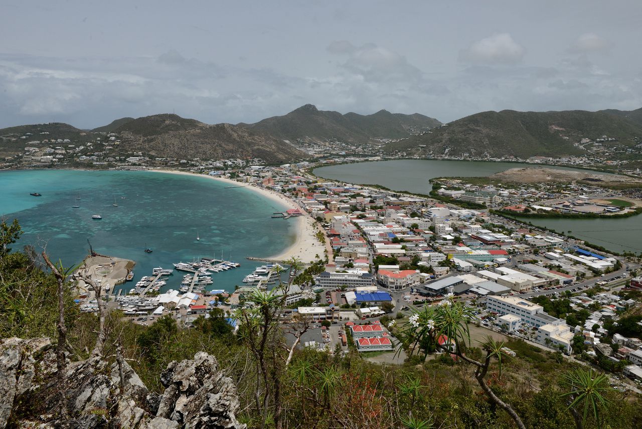 Philipsburg, de hoofdstad van het eiland Sint Maarten.