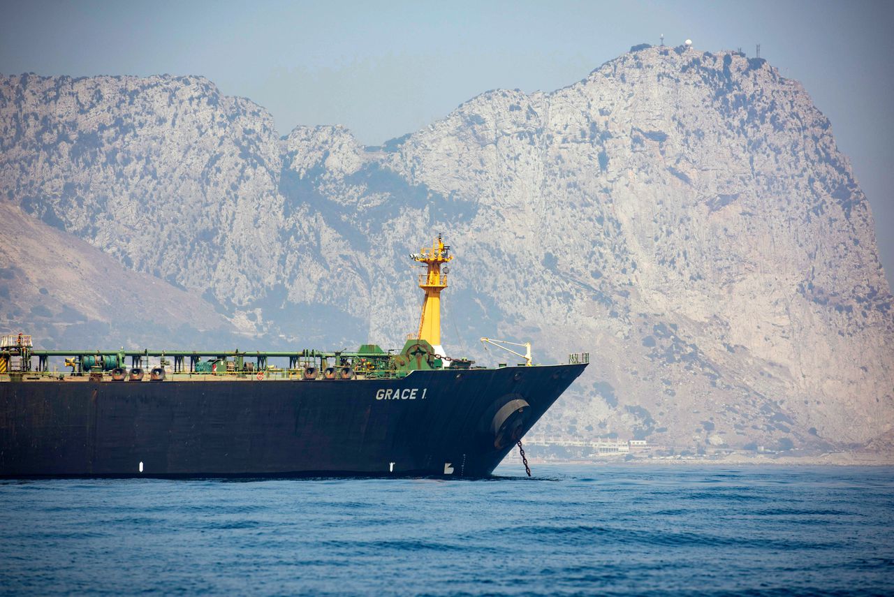 De Iraanse olietanker Grace-1 werd op 4 juli voor de kust van Gibraltar geconfisqueerd.