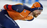 Chris Huizinga werd achtste op de 10.000 meter tijdens de wereldbekerwedstrijden in Heerenveen. 