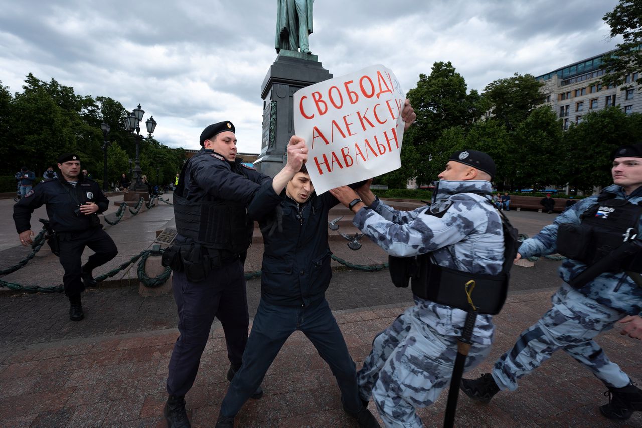 Tientallen arrestaties in Rusland vanwege pro-Navalny betogingen 