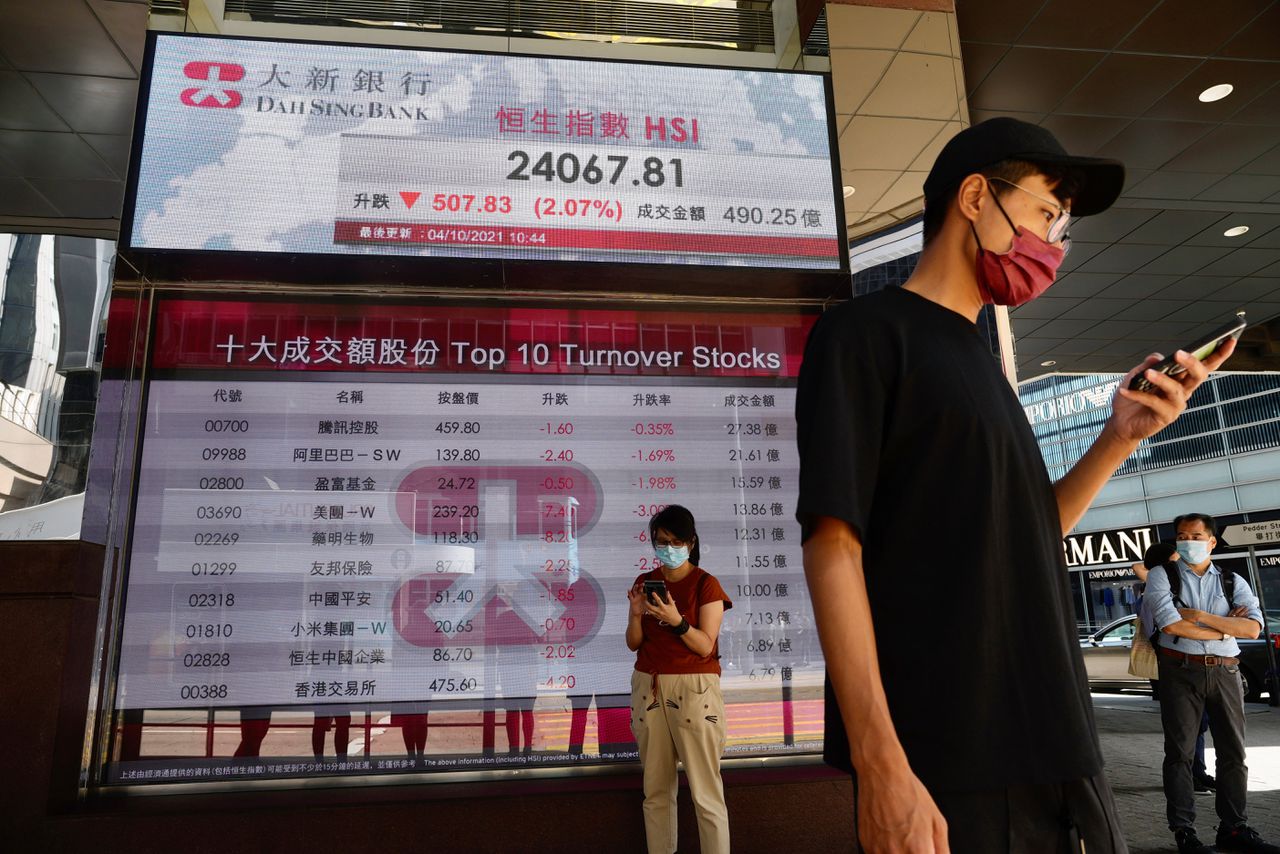 De Hang Seng-index in Hongkong opende maandag met een verlies van 2,3 procent.