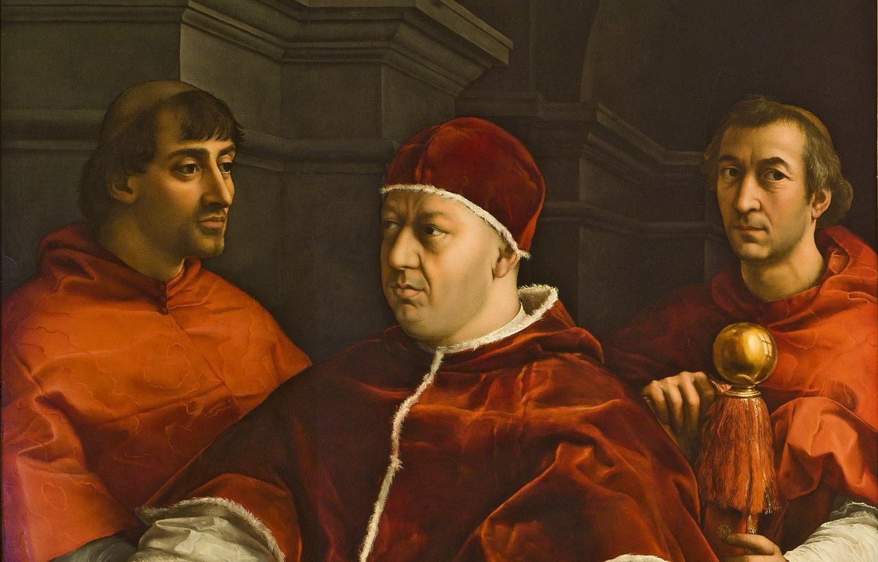 Rafaël, Portret van paus Leo X, 1518-1519.