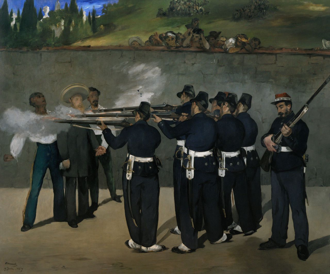 De executie van keizer Maximiliaan (1867), een schilderij van Édouard Manet (1832–1883)