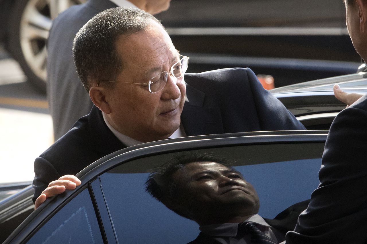 De Noord-Koreaanse minister Ri Yong Ho kwam woensdag aan in New York.