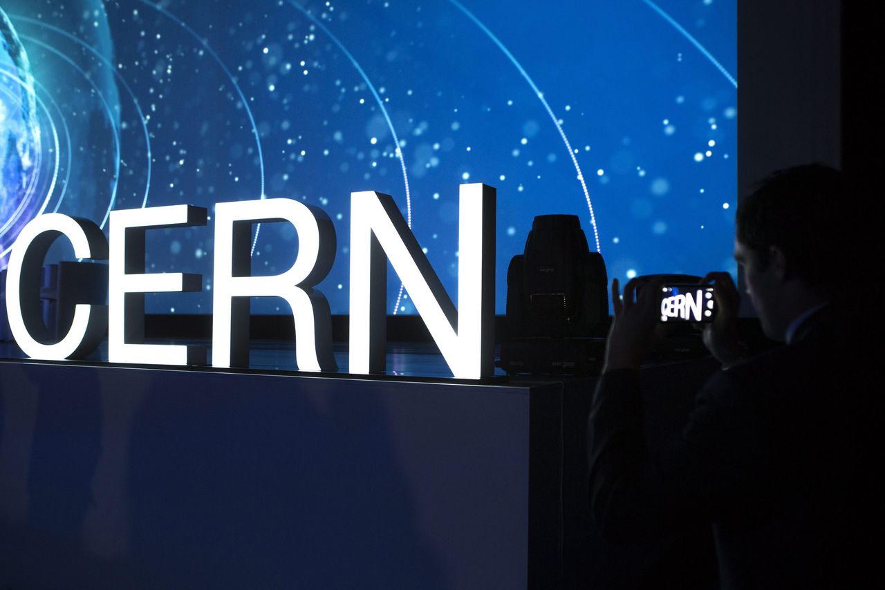 Het logo van CERN.