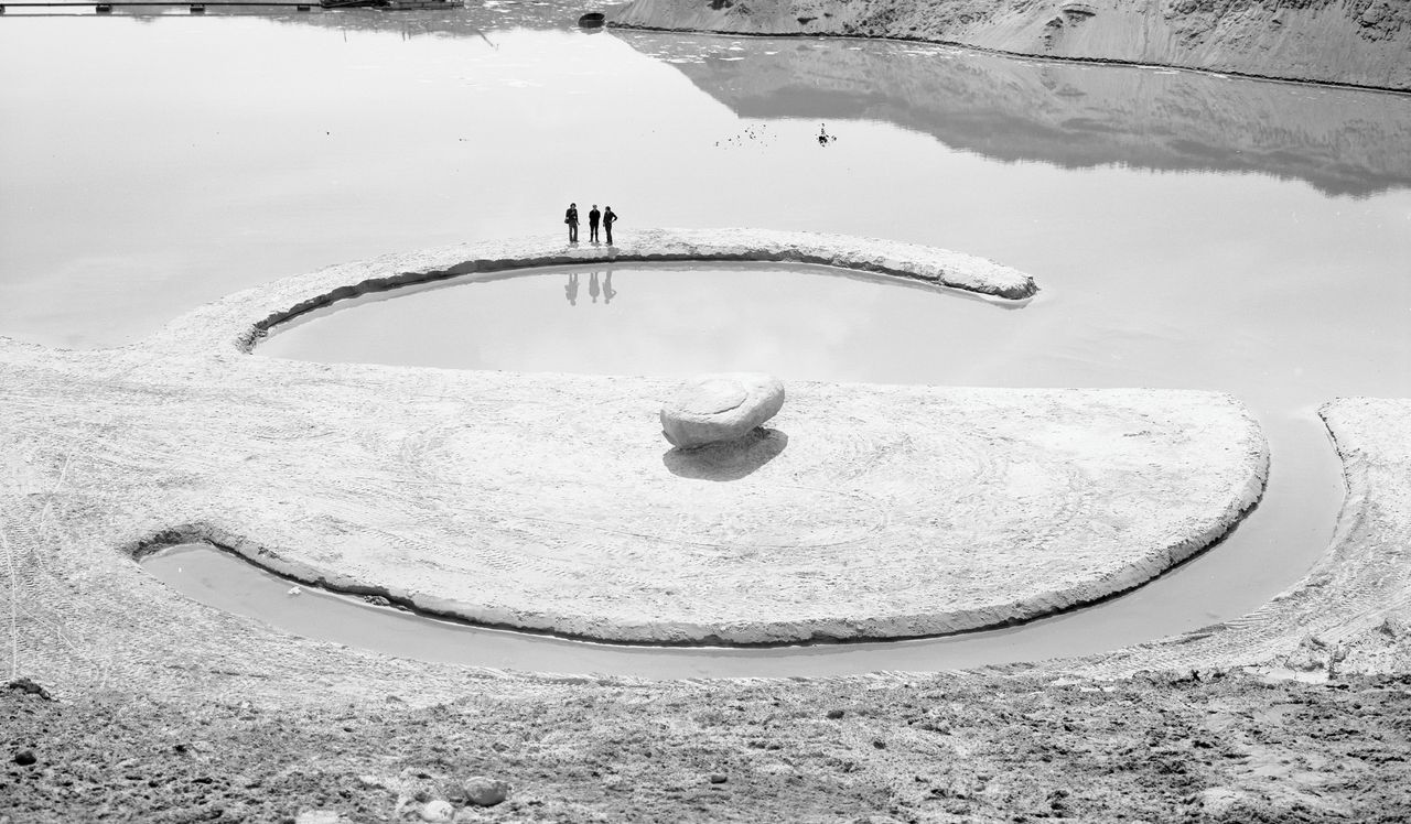 Het landschapskunstwerk ‘Broken Circle/Spiral Hill’ van de Amerikaanse kunstenaar Robert Smithson in Emmen.