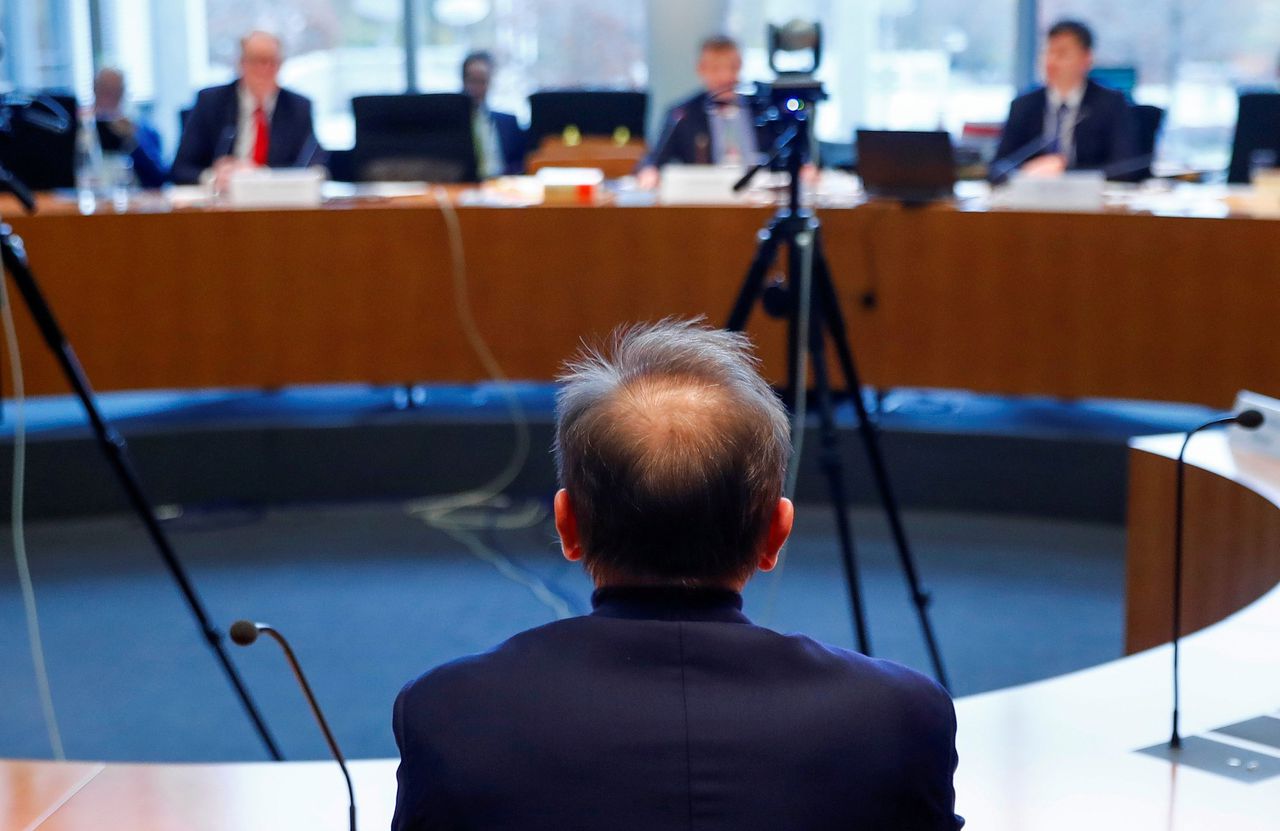 Markus Braun, topman van Wirecard, getuigt in 2020 voor een Duitse parlementaire commissie.