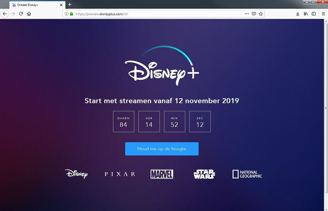 Een week na de lancering in Nederland wordt de streamingdienst van Disney ook in Australië en Nieuw-Zeeland beschikbaar.