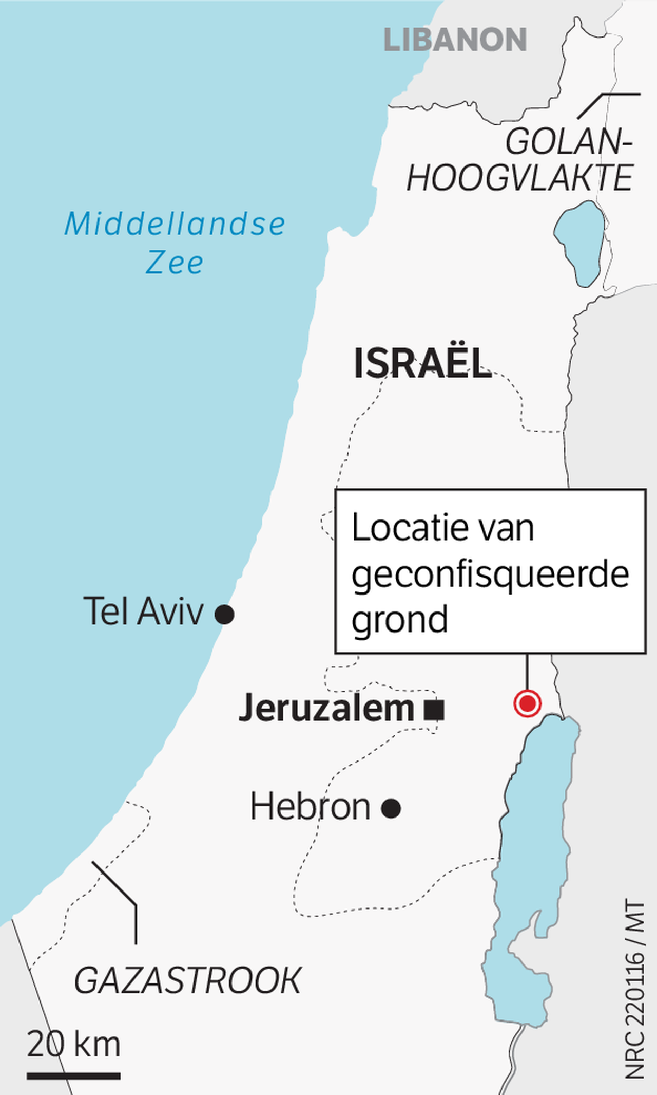Israël eigent zich land van Palestijnen