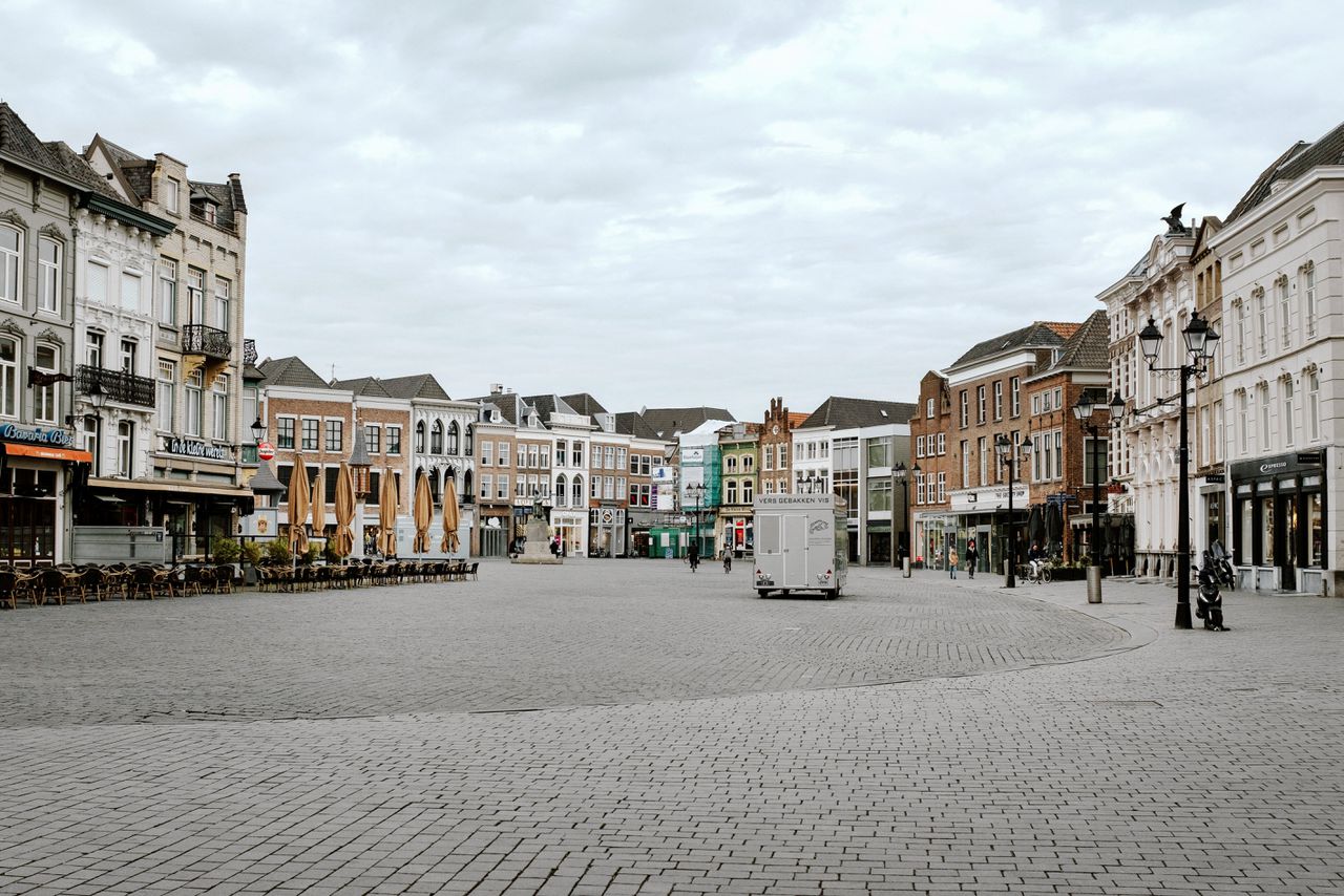 Het verlaten centrum van Den Bosch.