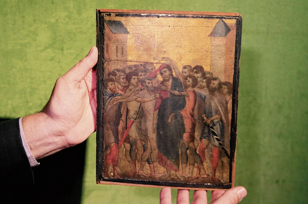 Het geveilde paneel, toegeschreven aan Cimabue