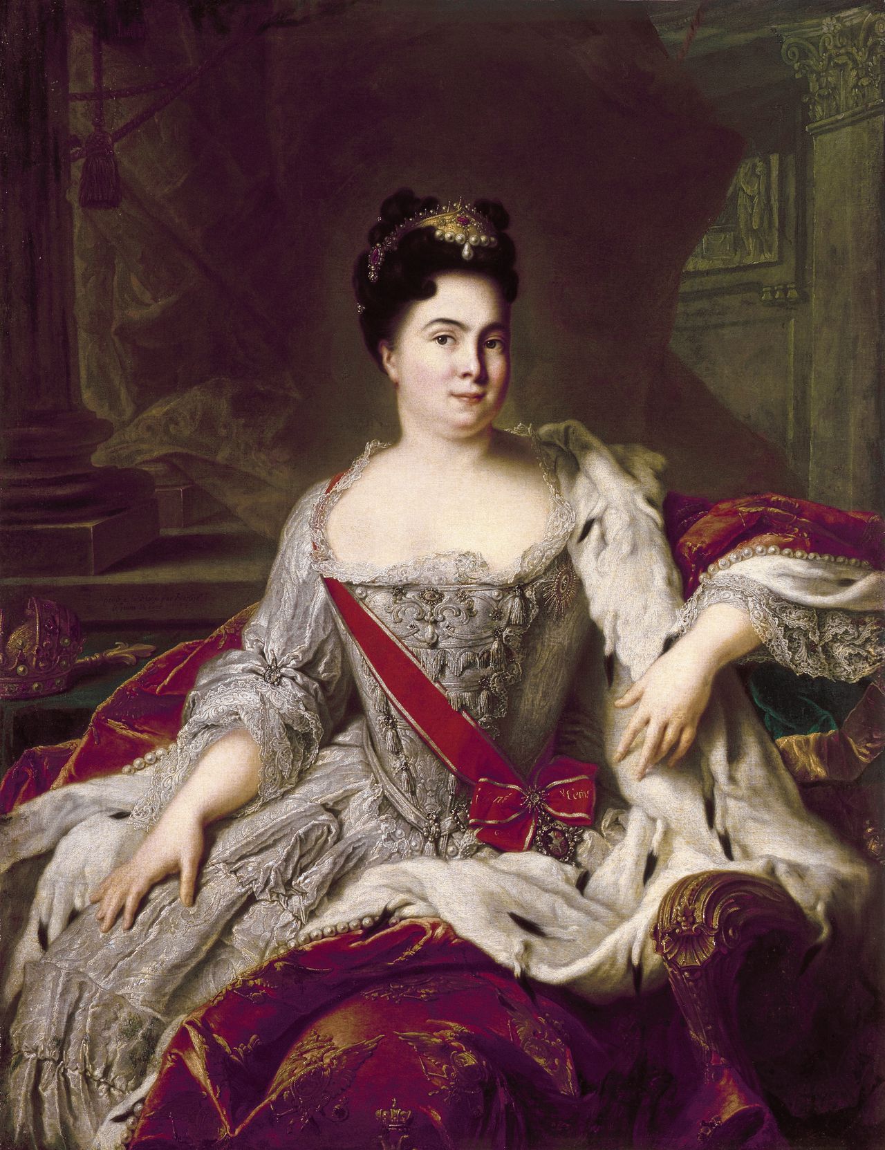 Tsarina Catharina I, die eigenlijk Marta Skawronska heet.