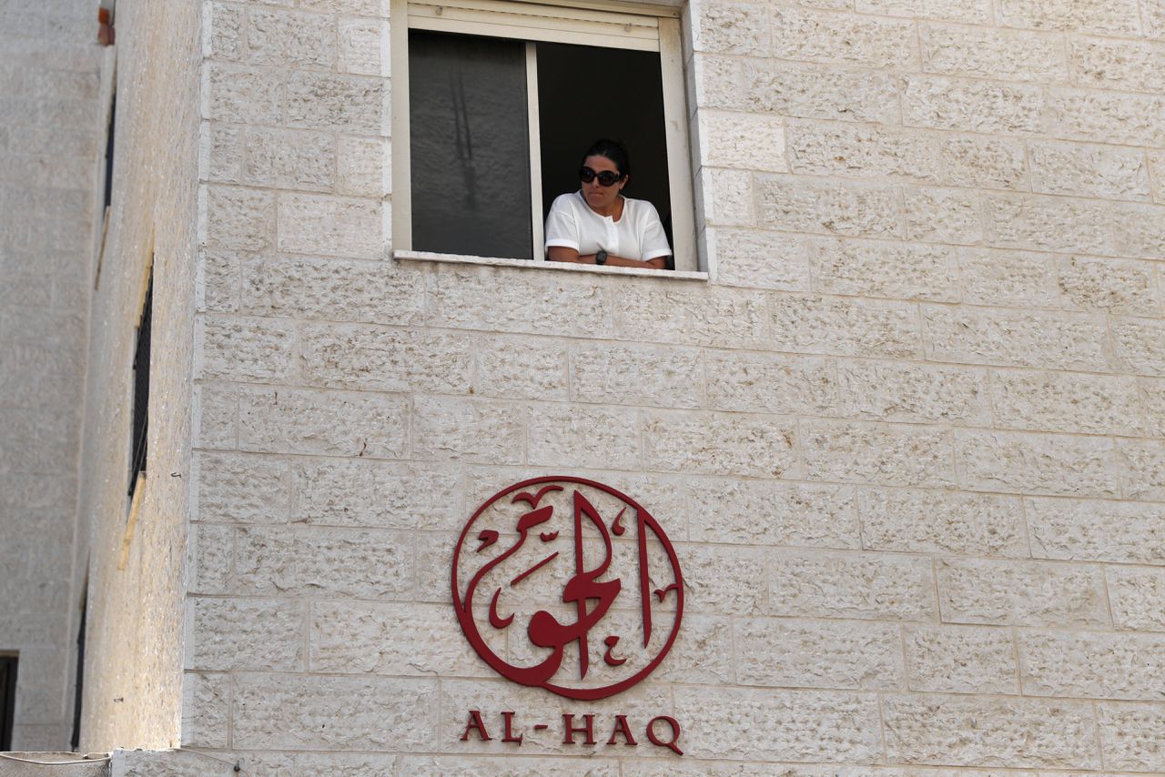 Het hoofdkantoor van Al-Haq in Ramallah dat in augustus door het Israëlische leger is gesloten.