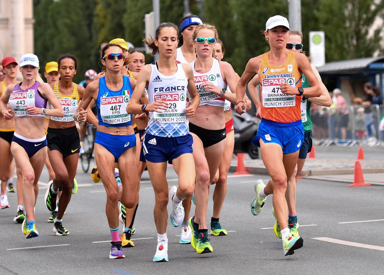 Nienke Brinkman wint bronzen medaille op de marathon tijdens EK