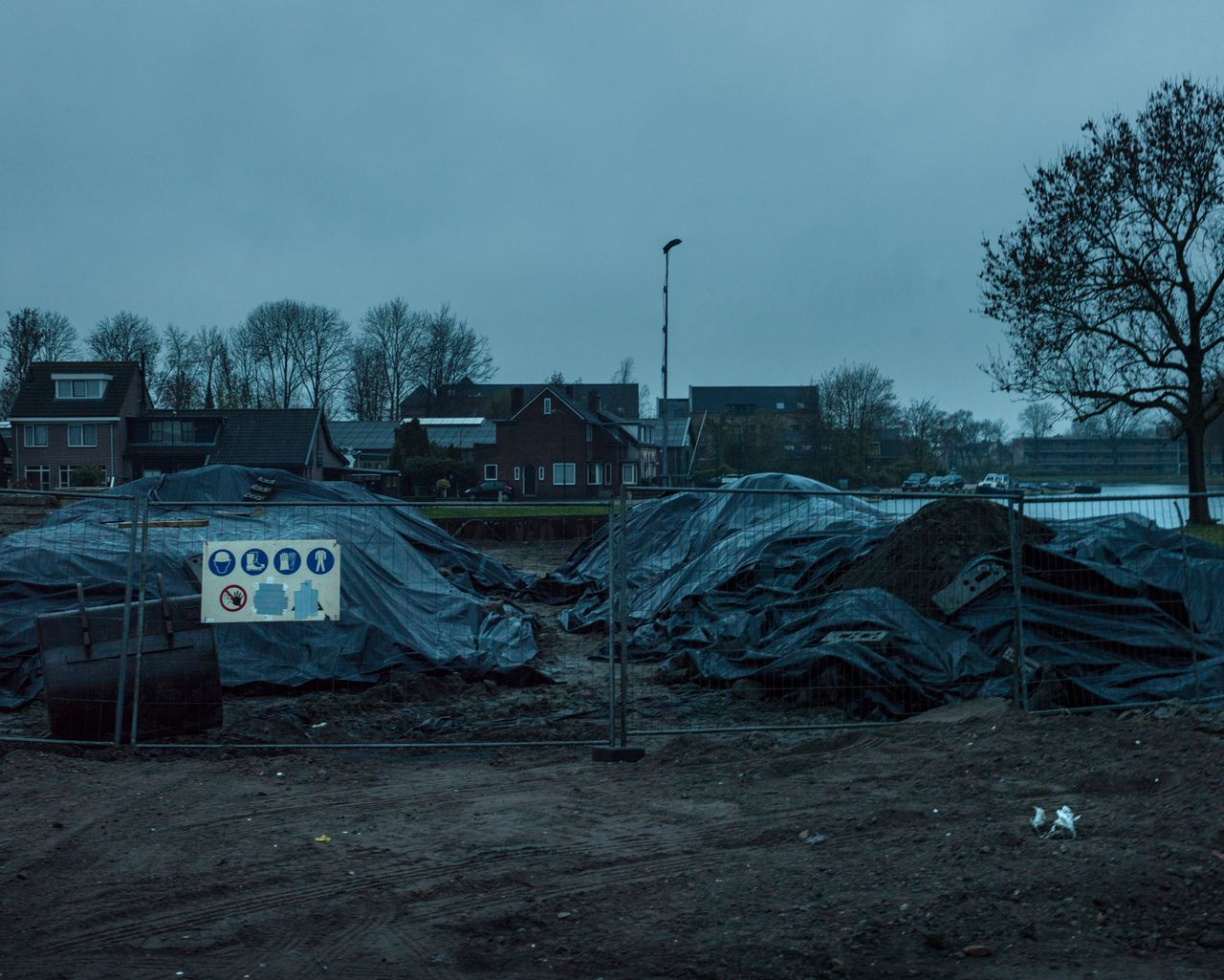 Een bouwplaats in Woerden.
