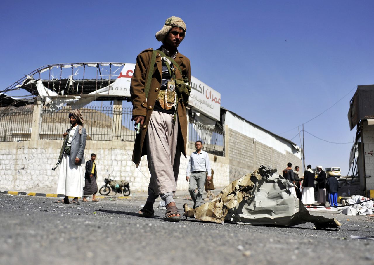 Leden van een Houthi-militie in Sanaa