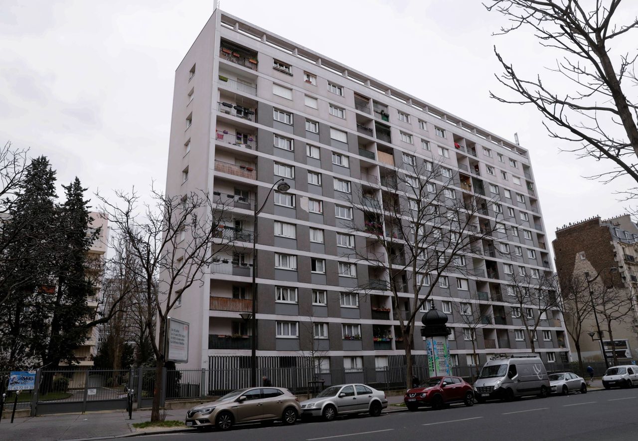 Een flatgebouw in het 11de arrondissement van Parijs, waar de 85-jarige Joodse vrouw is vermoord.