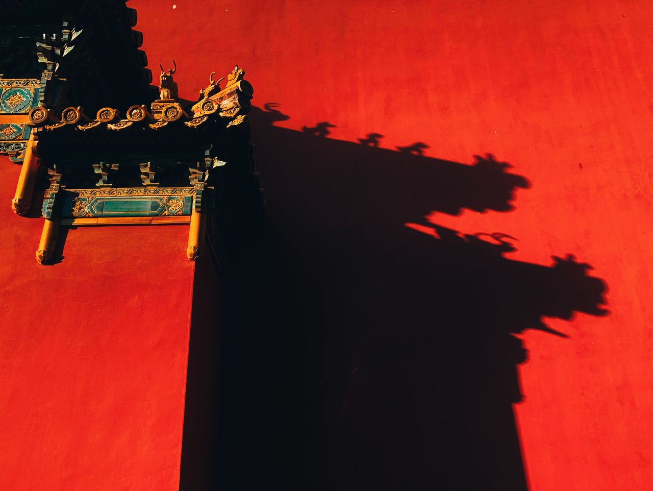 Detail van de Taimiao tempel in de Verboden Stad in Beijing.