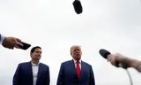 US President Donald Trump and his Foreign Minister Marco Rubio this week in New Jersey. Photo Nathan Howard 
