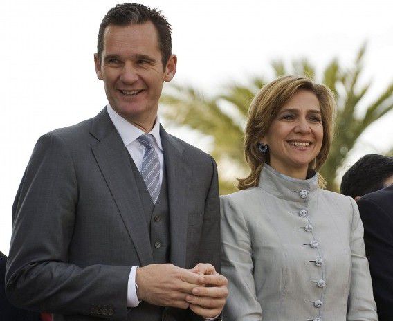 Prinses Cristina naast haar man Iñaki Urdangarin in 2011.