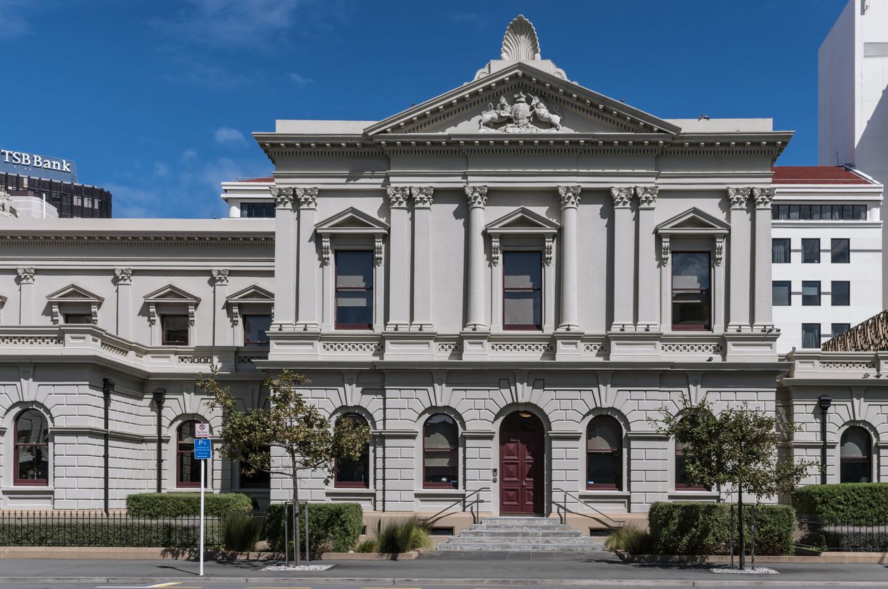 Het gebouw van het hooggerechtshof in Wellington.
