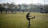 Jeugd aan het trainen bij voetbalclub RPC  in Eindhoven. 
