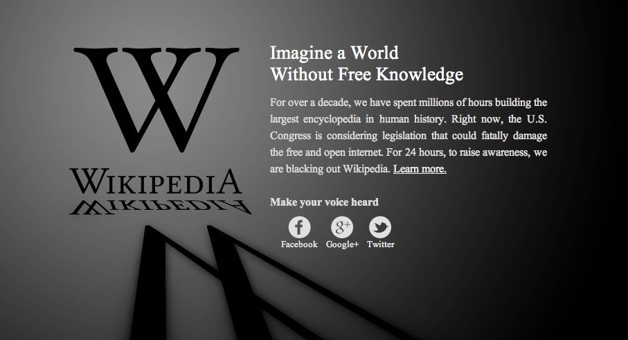 Zo ziet de pagina er vandaag uit wanneer je Engelstalige Wikipedia-artikelen bezoekt.