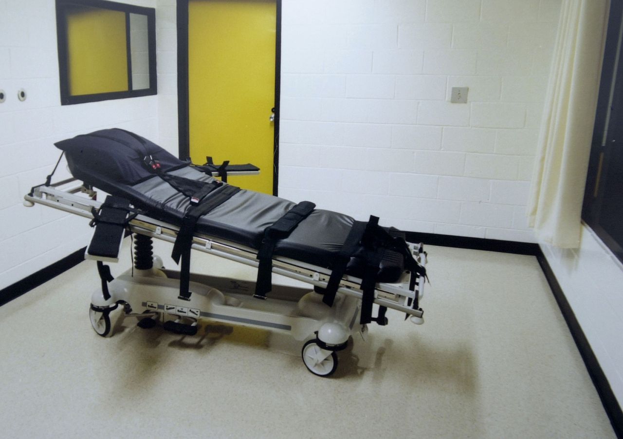 Kamer in de gevangenis van Jackson (Georgia) waar de doodstraf werd voltrokken in 2002. Foto ERIK S. LESSER / GETTY IMAGES/AFP