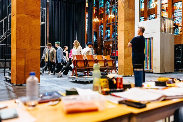 Repetitiefoto’s van ‘Die Dreigroschenoper’. 