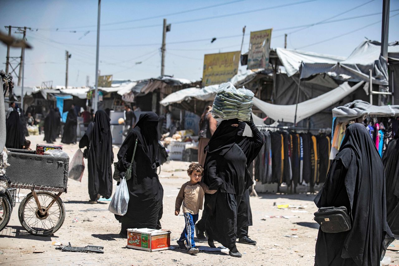 Het Koerdisch vluchtelingenkamp al-Hol in Syrië.