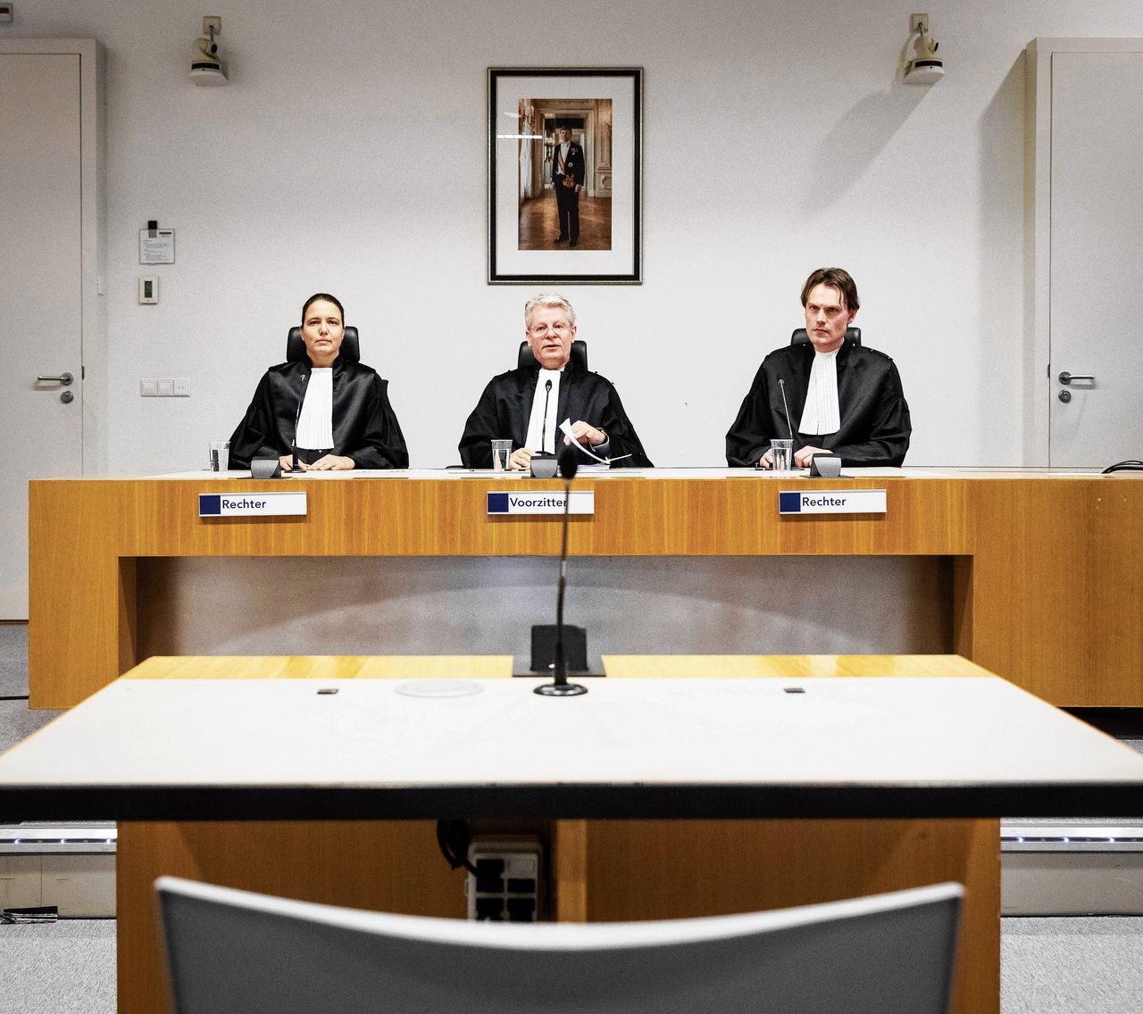 De rechters in de strafzaak tegen de Utrechtse tramschutter.