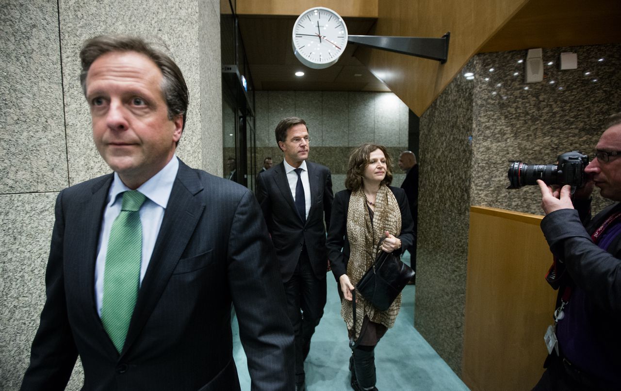 D66-leider Alexander Pechtold in de Tweede Kamer.