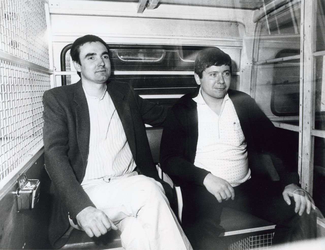 Jan Boellaard (r) in 1984 samen met mede-Heineken-ontvoerder Frans Meijer.