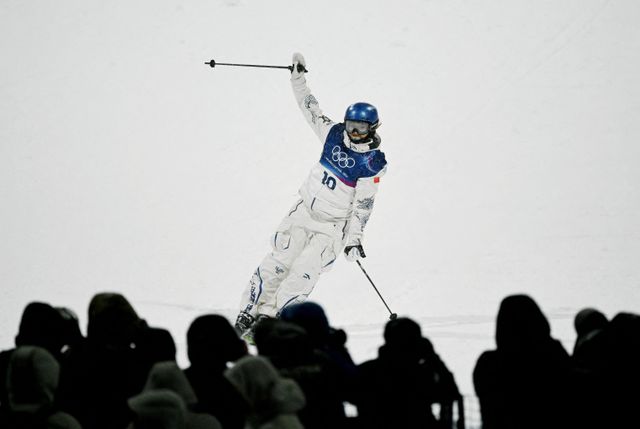 EIlen Gu tijdens de finale van de big air