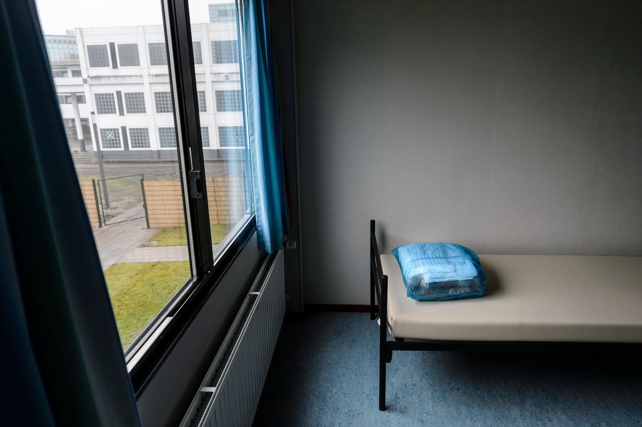 Een opvanglocatie voor asielzoekers in Hoogeveen.