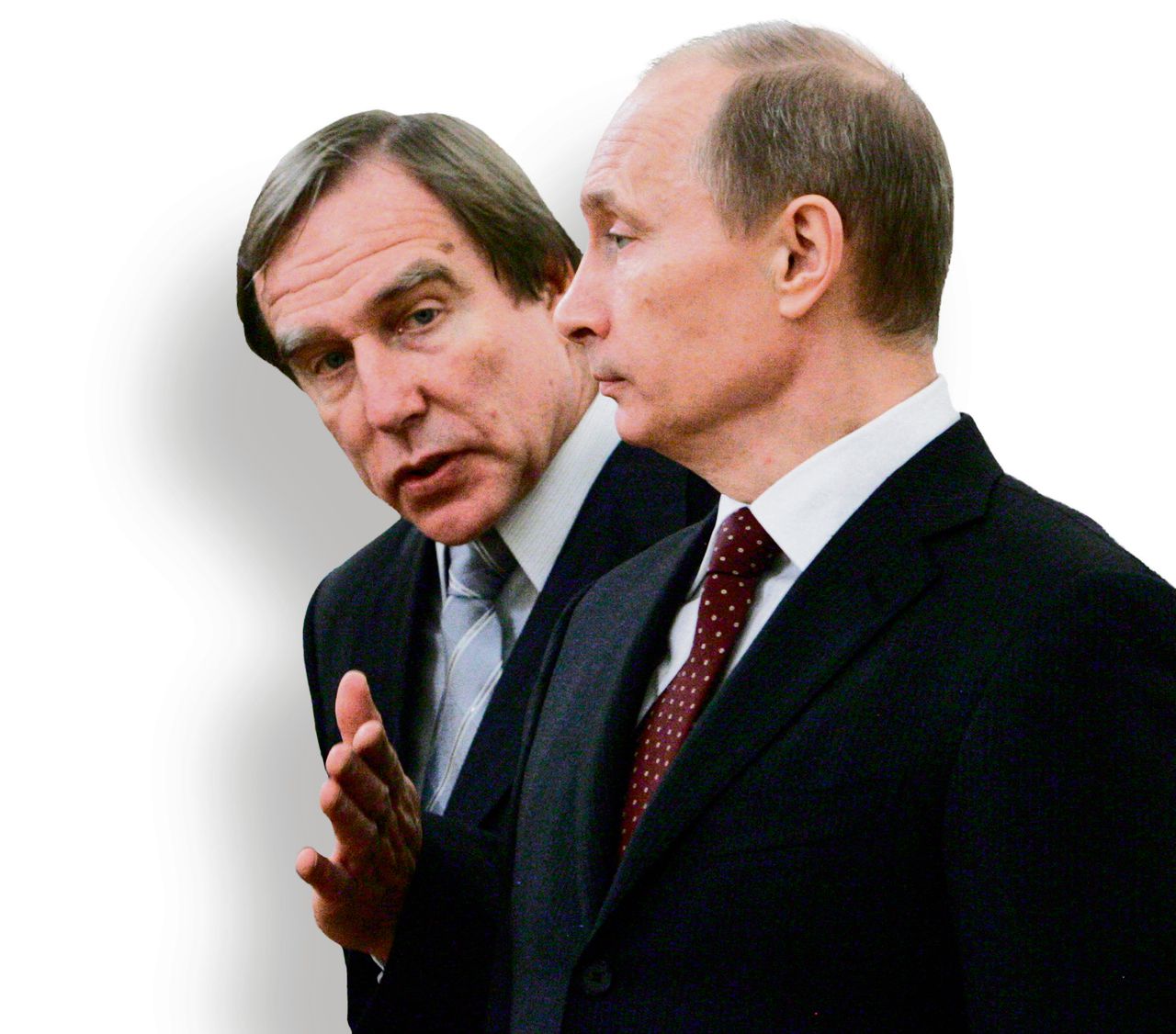 De Russische cellist Sergej Roldoegin (links), hier samen met president Poetin, bleek aan het hoofd te staan van een wirwar aan offshorebedrijven.