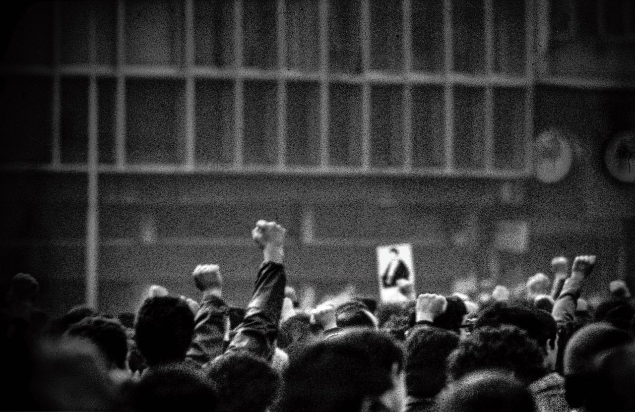 Een betoging tegen sjah Mohammed Reza Pahlavi in Teheran aan de vooravond van de revolutie van 1979.