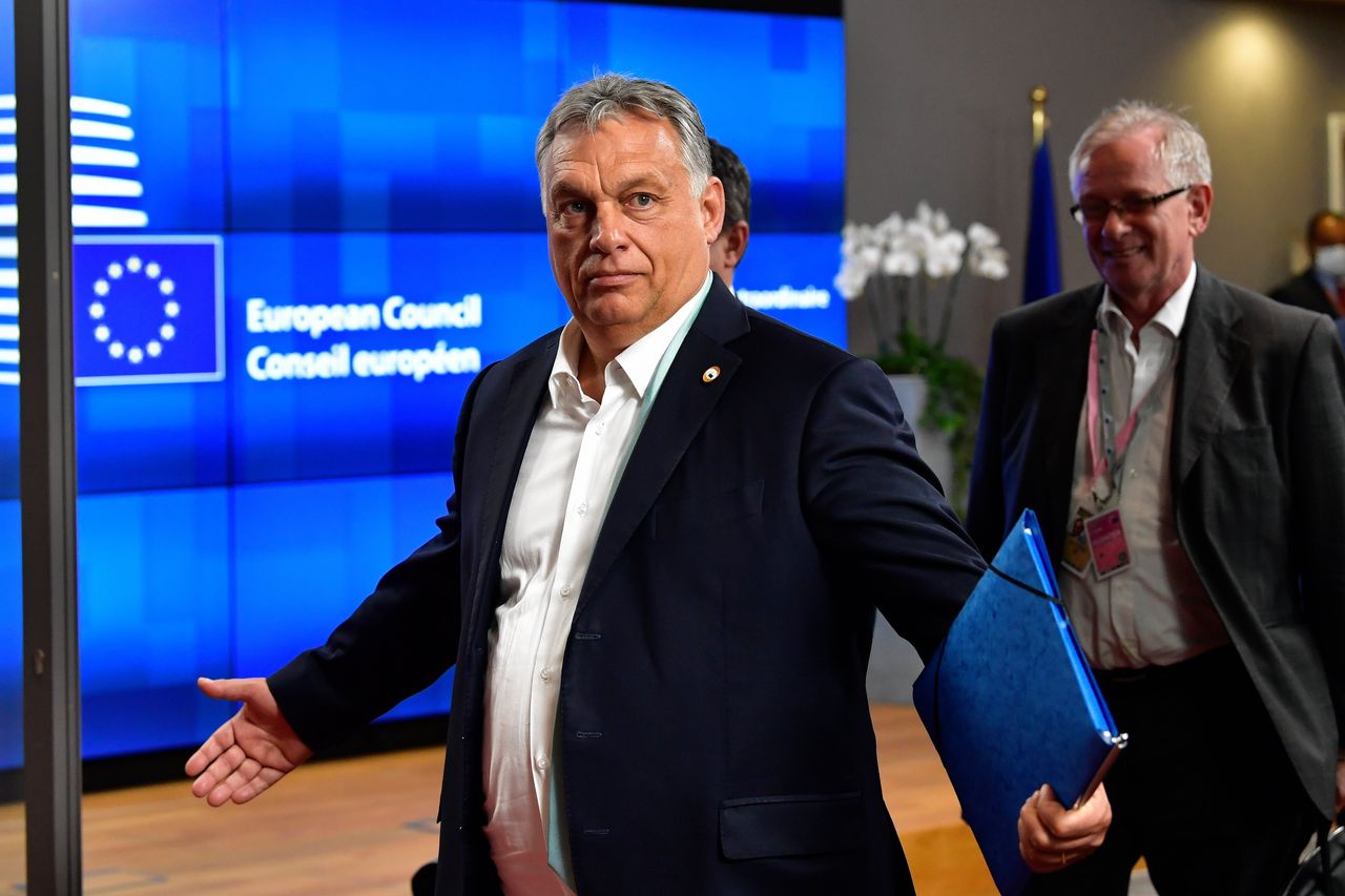 De Hongaarse premier Viktor Orbán tijdens de EU-top afgelopen weekend.