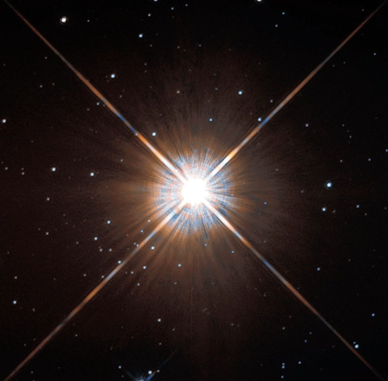 Proxima Centauri, de rode dwergster die op 4,2 lichtjaar afstand van de aarde staat.