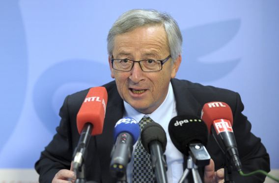 Jean-Claude Juncker eind vorige maand tijdens een persconferentie in Brussel.