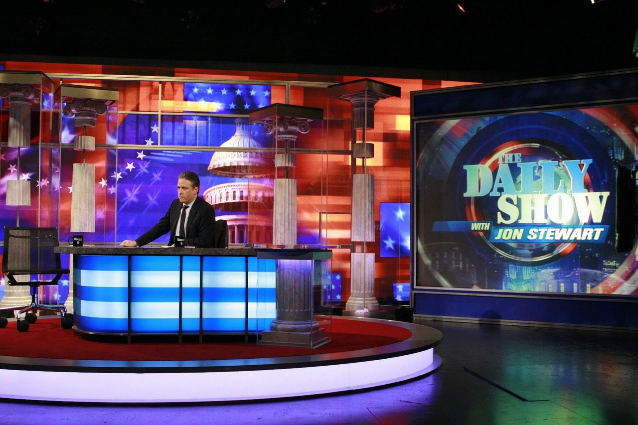 Komiek Jon Stewart presenteerde The Daily Show van 1999 tot 2015.
