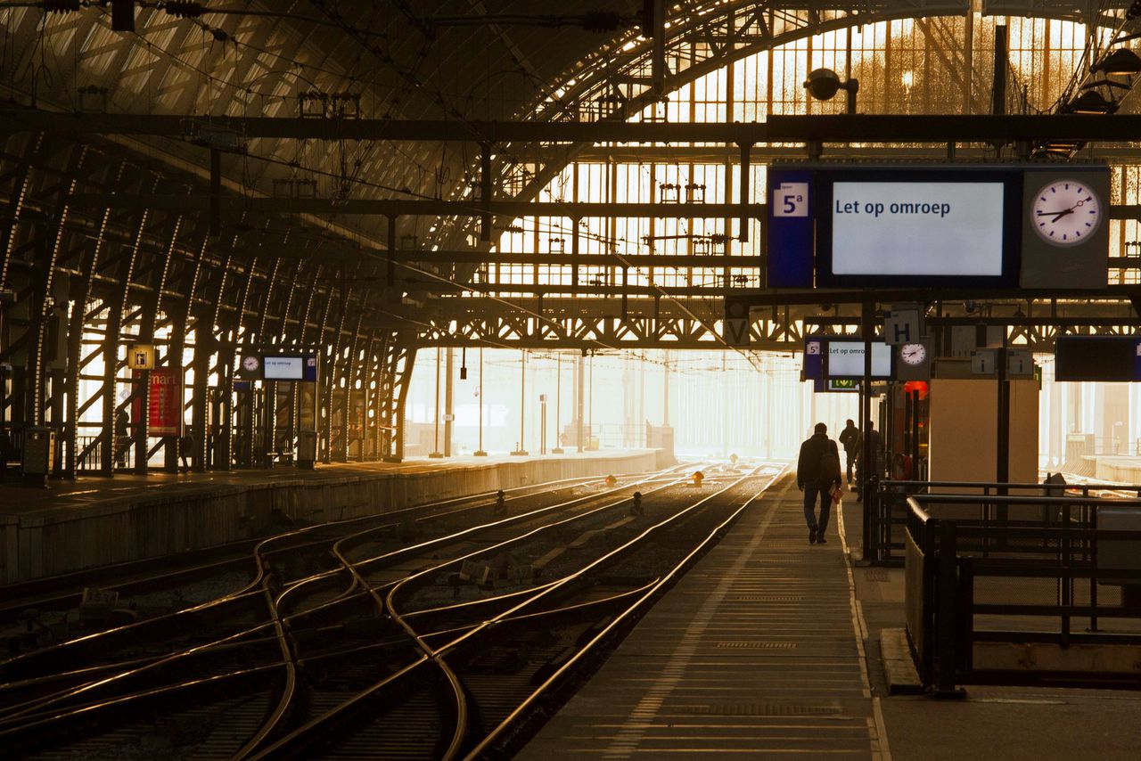 Het station van Amsterdam.