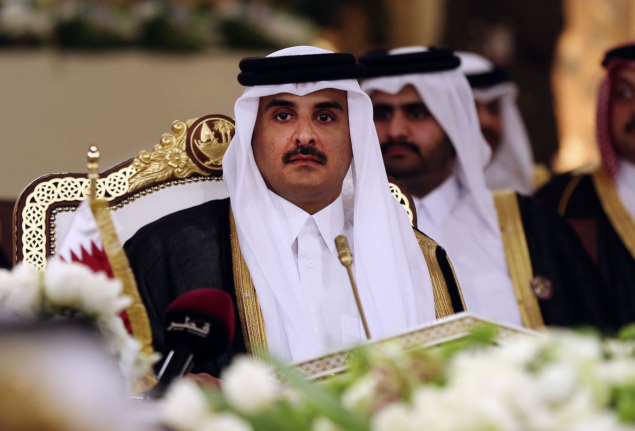 De Qatarese Emir Sheikh Tamim bin Hamad Al-Thani.