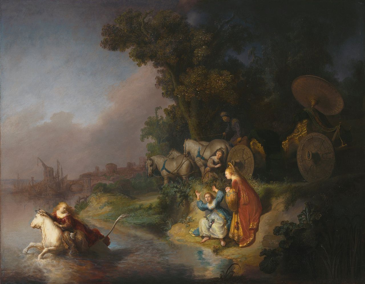 De ontvoering van Europa Europa, Rembrandt van Rijn (1606-1669).