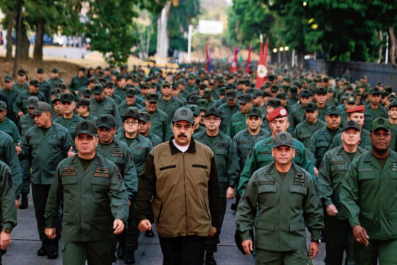 Propaganda-beeld vrijgegeven door het paleis van de Venezolaanse president Nicolás Maduro, donderdag.